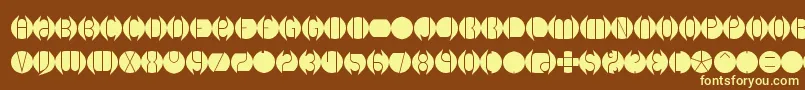 DbLayer1Brk Font – Yellow Fonts on Brown Background
