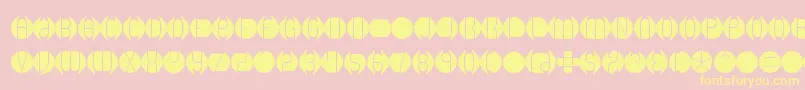 DbLayer1Brk Font – Yellow Fonts on Pink Background
