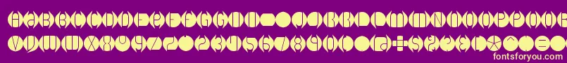 DbLayer1Brk Font – Yellow Fonts on Purple Background