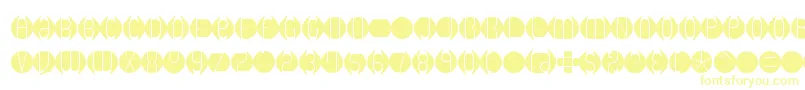 DbLayer1Brk Font – Yellow Fonts on White Background