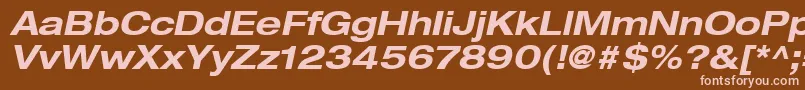 More about HelveticaLt73BoldExtendedOblique Font HelveticaLt73BoldExtendedOblique Font – Pink Fonts on Brown Background