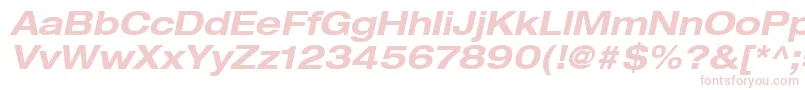 HelveticaLt73BoldExtendedOblique Font – Pink Fonts on White Background