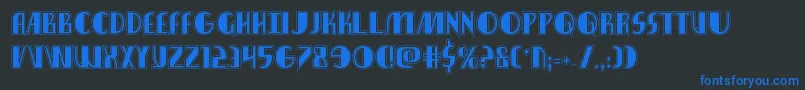 Nathanbrazilacad Font – Blue Fonts on Black Background