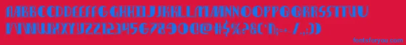 Nathanbrazilacad Font – Blue Fonts on Red Background