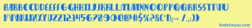 Nathanbrazilacad Font – Blue Fonts on Yellow Background