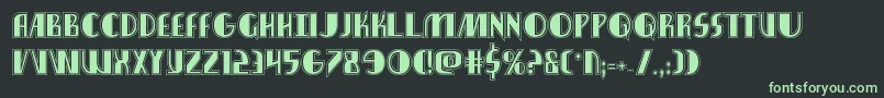 Nathanbrazilacad Font – Green Fonts on Black Background