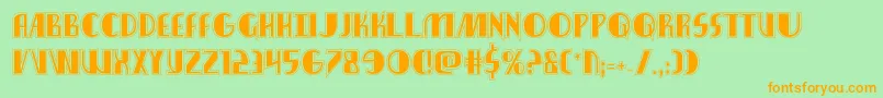 Nathanbrazilacad Font – Orange Fonts on Green Background