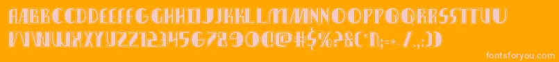 Nathanbrazilacad Font – Pink Fonts on Orange Background