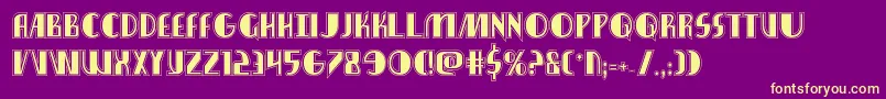 Nathanbrazilacad Font – Yellow Fonts on Purple Background