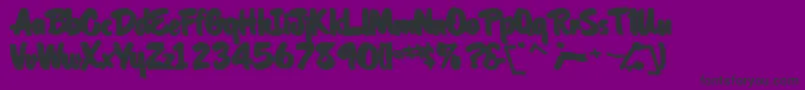 OrielscriptsskBold-fontti – mustat fontit violetilla taustalla