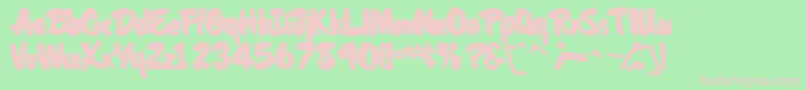 OrielscriptsskBold Font – Pink Fonts on Green Background