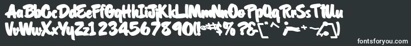 OrielscriptsskBold Font – White Fonts on Black Background
