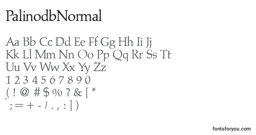 Шрифт PalinodbNormal – алфавит, цифры, специальные символы