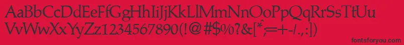 PalinodbNormal Font – Black Fonts on Red Background