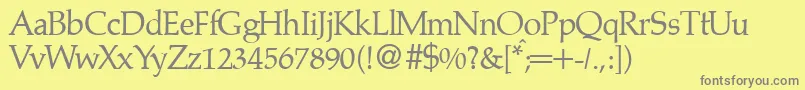 Шрифт PalinodbNormal – серые шрифты на жёлтом фоне