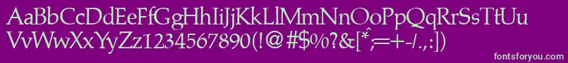 PalinodbNormal Font – Green Fonts on Purple Background