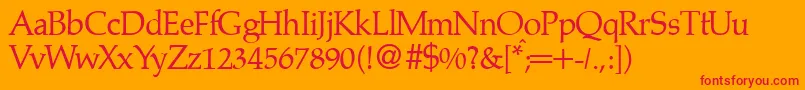PalinodbNormal Font – Red Fonts on Orange Background