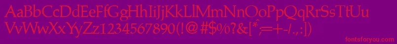 PalinodbNormal Font – Red Fonts on Purple Background