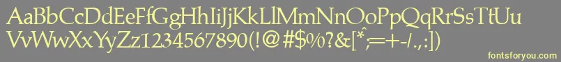 PalinodbNormal Font – Yellow Fonts on Gray Background