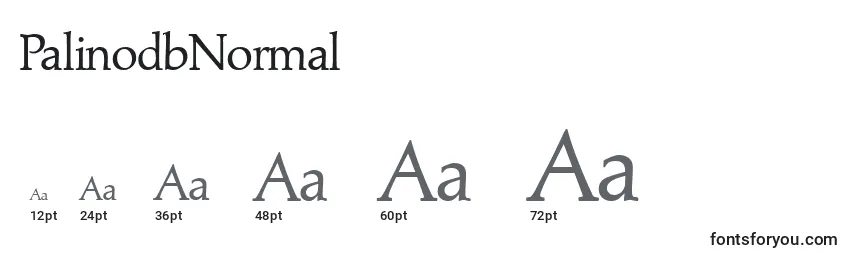 PalinodbNormal Font Sizes