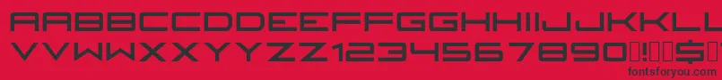 Fonte Fireyegf3HeadlineCondensed – fontes pretas em um fundo vermelho