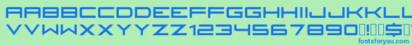 fuente Fireyegf3HeadlineCondensed – Fuentes Azules Sobre Fondo Verde