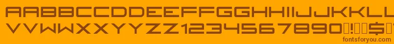 Police Fireyegf3HeadlineCondensed – polices brunes sur fond orange