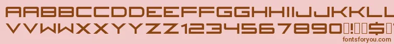 フォントFireyegf3HeadlineCondensed – ピンクの背景に茶色のフォント