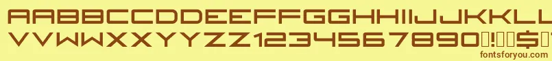 fuente Fireyegf3HeadlineCondensed – Fuentes Marrones Sobre Fondo Amarillo