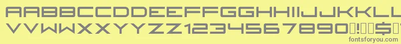 Шрифт Fireyegf3HeadlineCondensed – серые шрифты на жёлтом фоне