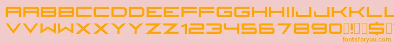 Police Fireyegf3HeadlineCondensed – polices orange sur fond rose