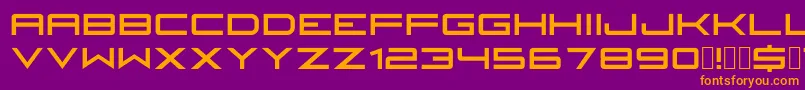 Police Fireyegf3HeadlineCondensed – polices orange sur fond violet