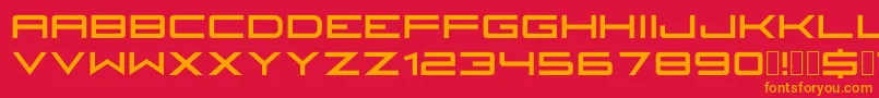 Шрифт Fireyegf3HeadlineCondensed – оранжевые шрифты на красном фоне