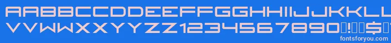 フォントFireyegf3HeadlineCondensed – ピンクの文字、青い背景