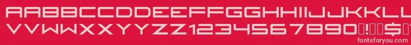 Czcionka Fireyegf3HeadlineCondensed – różowe czcionki na czerwonym tle