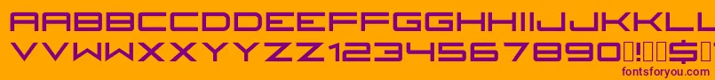 フォントFireyegf3HeadlineCondensed – オレンジの背景に紫のフォント