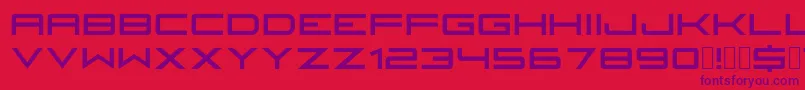 Czcionka Fireyegf3HeadlineCondensed – fioletowe czcionki na czerwonym tle