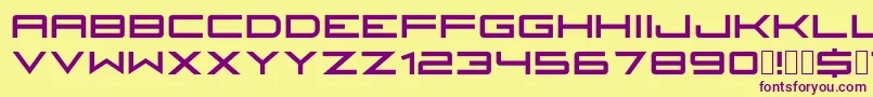 Fireyegf3HeadlineCondensed Font – Purple Fonts on Yellow Background