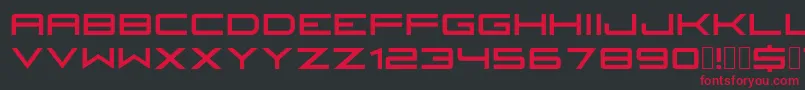 フォントFireyegf3HeadlineCondensed – 黒い背景に赤い文字