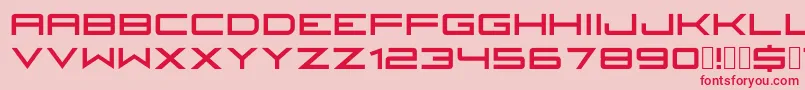 Fireyegf3HeadlineCondensed-Schriftart – Rote Schriften auf rosa Hintergrund