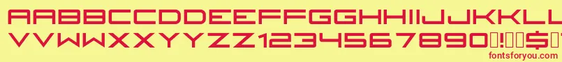fuente Fireyegf3HeadlineCondensed – Fuentes Rojas Sobre Fondo Amarillo
