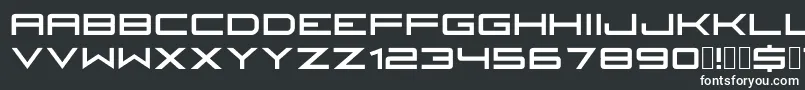 Czcionka Fireyegf3HeadlineCondensed – białe czcionki na czarnym tle
