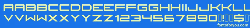 fuente Fireyegf3HeadlineCondensed – Fuentes Amarillas Sobre Fondo Azul