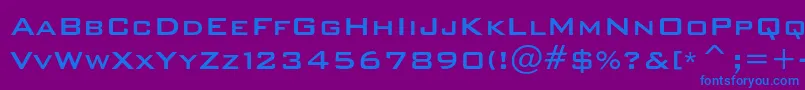 Bankgothicmediumc-Schriftart – Blaue Schriften auf violettem Hintergrund