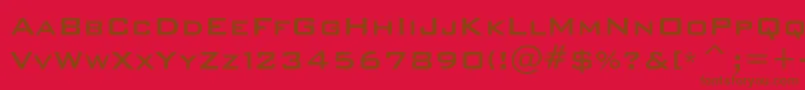 フォントBankgothicmediumc – 赤い背景に茶色の文字