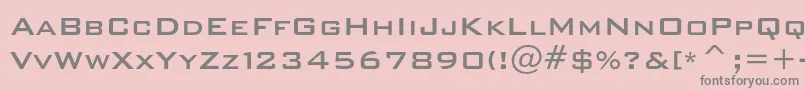 Bankgothicmediumc Font – Gray Fonts on Pink Background