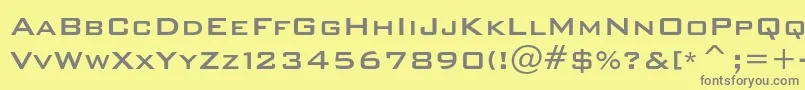 Bankgothicmediumc Font – Gray Fonts on Yellow Background