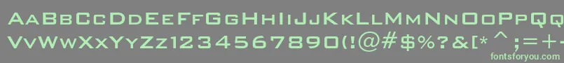 Bankgothicmediumc Font – Green Fonts on Gray Background
