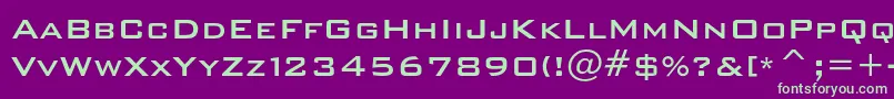 Bankgothicmediumc Font – Green Fonts on Purple Background