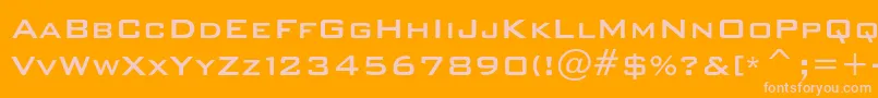 Bankgothicmediumc Font – Pink Fonts on Orange Background